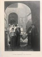 V. Vidal: Begräbniss in den Katakomben, 1896, 33x24cm. Mooi!, Antiek en Kunst, Ophalen of Verzenden