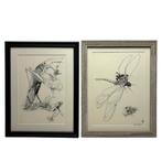 Will Berg (1921-2001) - twee inkttekeningen, Ophalen of Verzenden