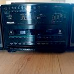 Philips AW 7792 boombox stereo radio cassette speler vintage, Ophalen, Dubbel, Philips