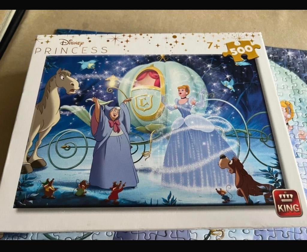 King Disney puzzel 500 stukjes Assepoester, Ophalen of Verzenden, 500 t/m 1500 stukjes, Zo goed als nieuw