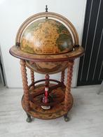 XL ORIGINELE ITALIAANSE GLOBEBAR BAR GLOBE WIJN BAR 95X58 CM, Ophalen of Verzenden