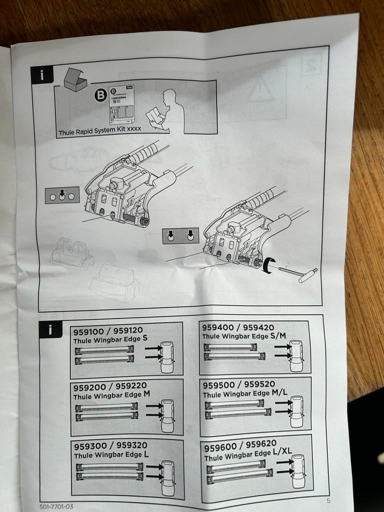 Thule WingBar Edge Dakdragersysteem Zwart, Auto diversen, Dakdragers, Ophalen, Zo goed als nieuw
