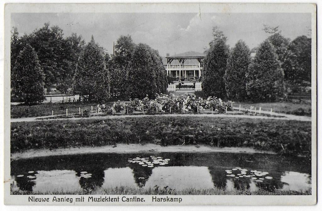Harskamp Muziektent Cantine Ansichtkaart Uit 1937  ( B3508 ), Ophalen of Verzenden, 1920 tot 1940, Gelopen
