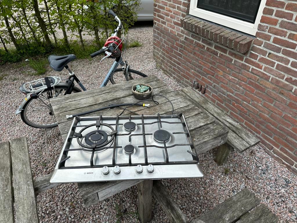 Bosch gaskookplaat, Witgoed en Apparatuur, Kookplaten, Ophalen, 4 kookzones, Zo goed als nieuw, Inbouw