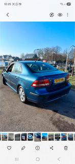 Saab 9-3 2.0.Turbo.Sedan 2007 tijdloos en netjes compleet, Beige, 4 cilinders, Blauw, Leder en Stof