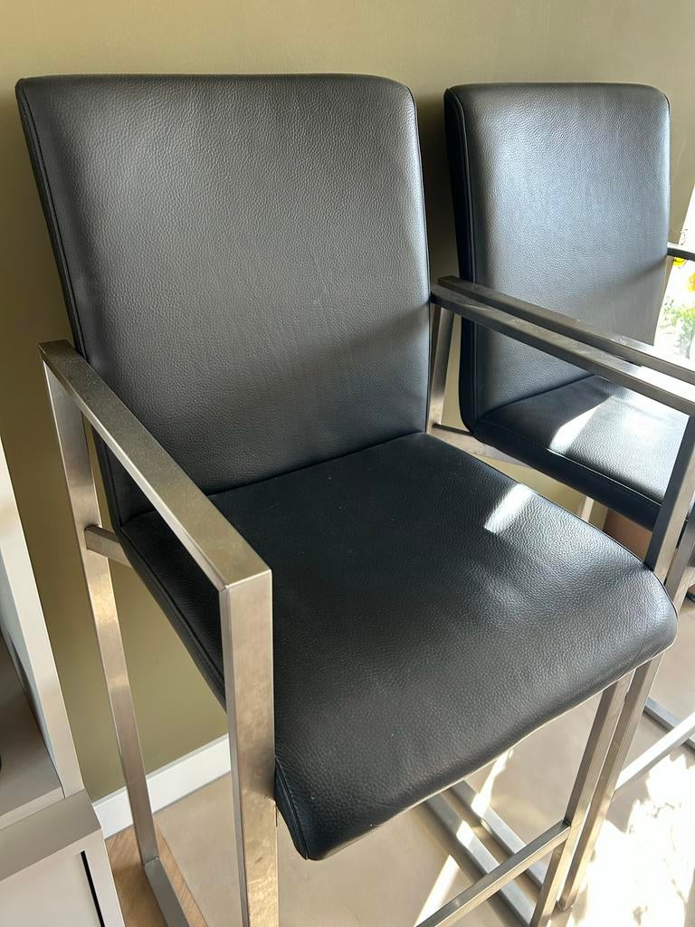 2 barkrukken met bartafel Canto Mobili Zen collectie, Ophalen, Gebruikt, Met voetsteun, 90 cm of meer