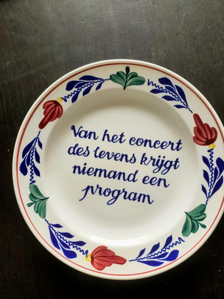 Boerenbont spreukbord, Antiek en Kunst, Antiek | Wandborden en Tegels, Ophalen of Verzenden
