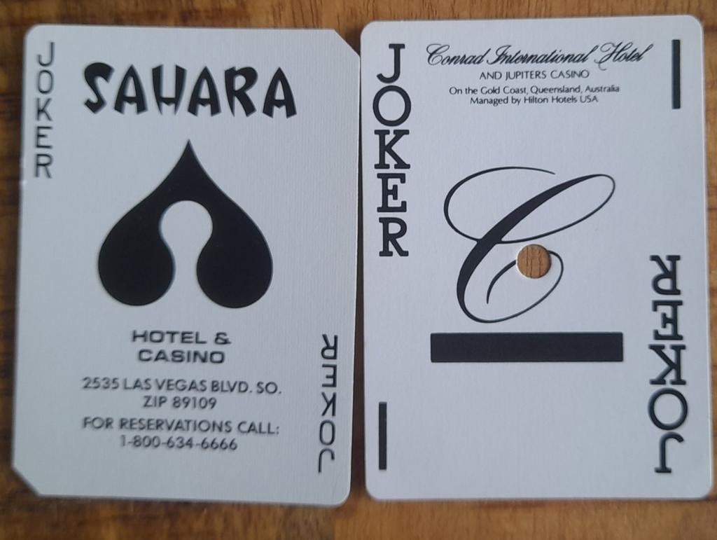 2 Casino jokers, Verzamelen, Speelkaarten, Jokers en Kwartetten, Ophalen of Verzenden, Zo goed als nieuw, Joker(s)