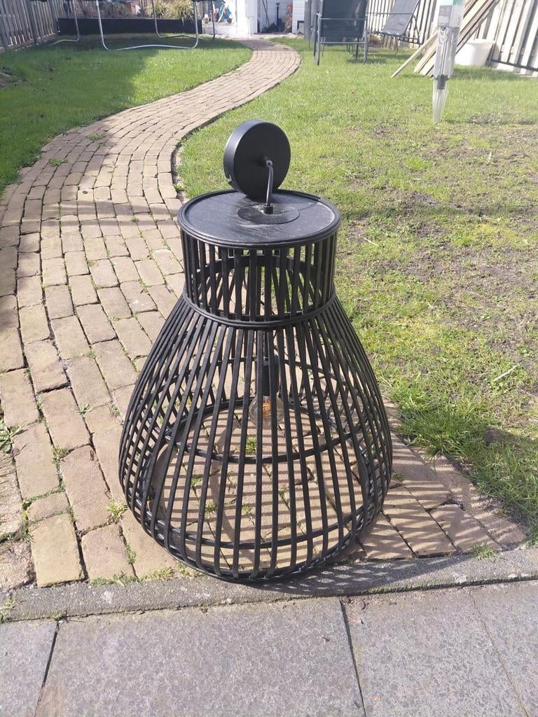 Houten hanglamp van Karwei, Huis en Inrichting, Lampen | Hanglampen, Ophalen, Minder dan 50 cm