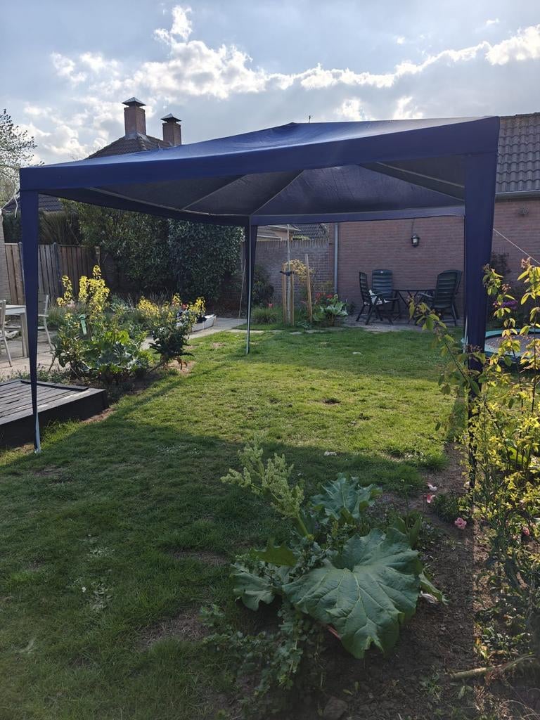 Partytent 4 x 3 m met zijpanelen, Tuin en Terras, Partytenten, Ophalen, Gebruikt, Minder dan 5 meter