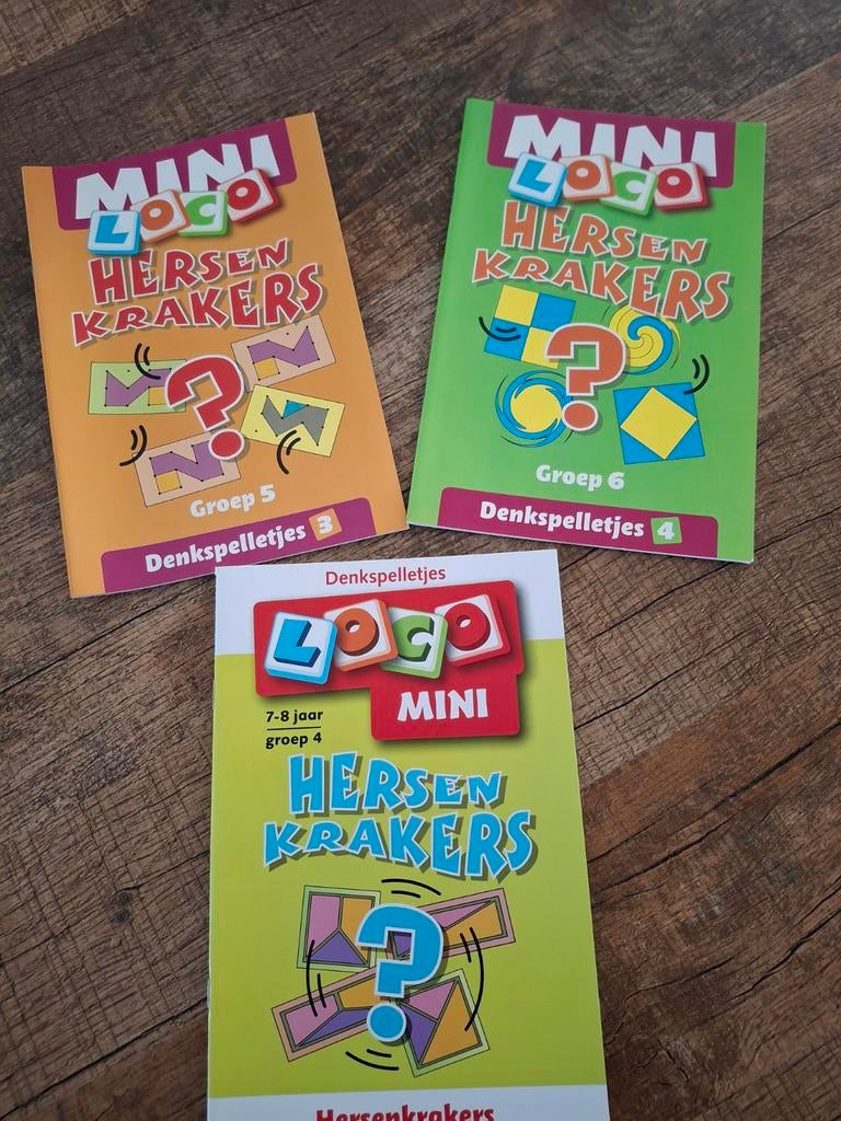 3 nieuwe mini loco boekjes hersenen krakers, Ophalen of Verzenden, Nieuw