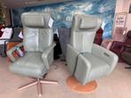 2 luxe prominent relax sta op stoelen met verwarming, Ophalen of Verzenden, Zo goed als nieuw, Leer, Gratis bezorging regio Utrecht met garantie
