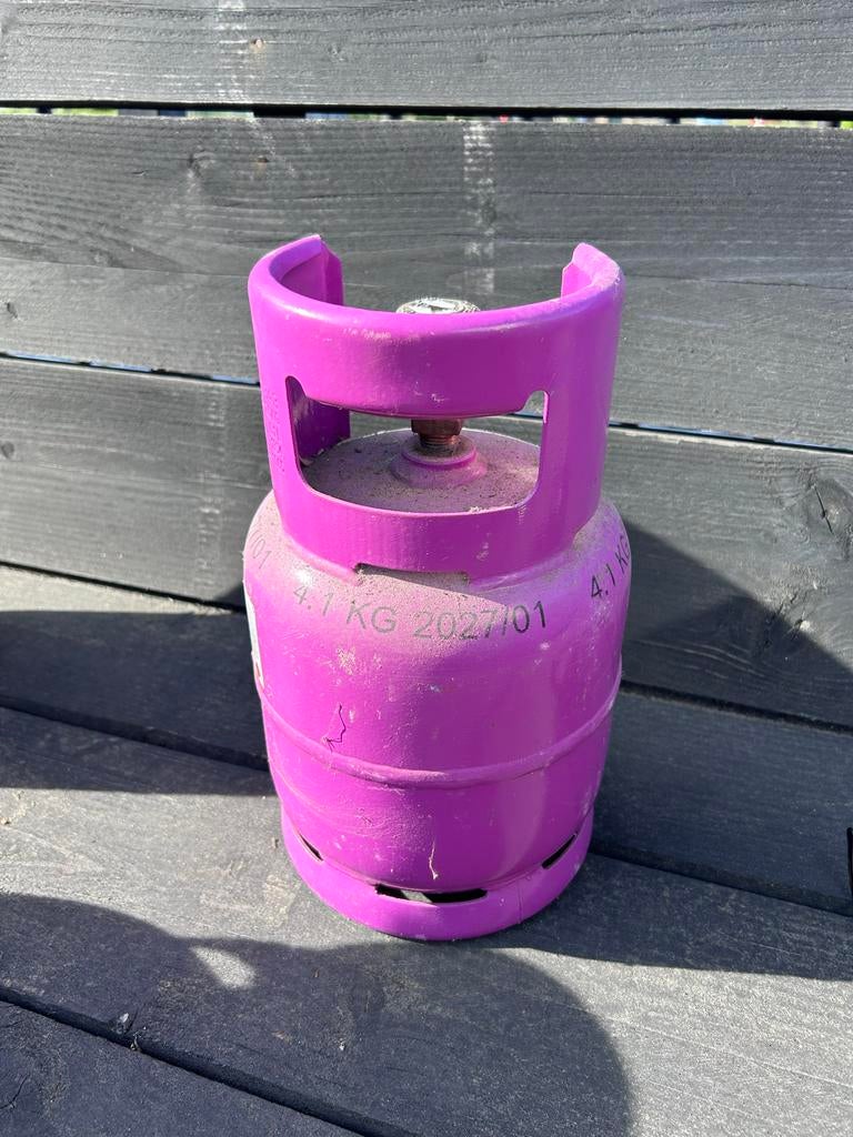 Lege gasfles 4.1 KG - paars, Ophalen, Gebruikt