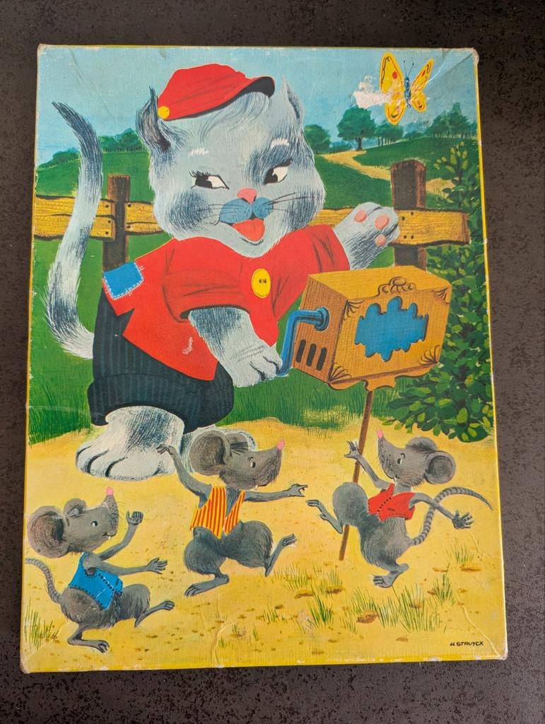 Vintage houten puzzel, Ophalen of Verzenden