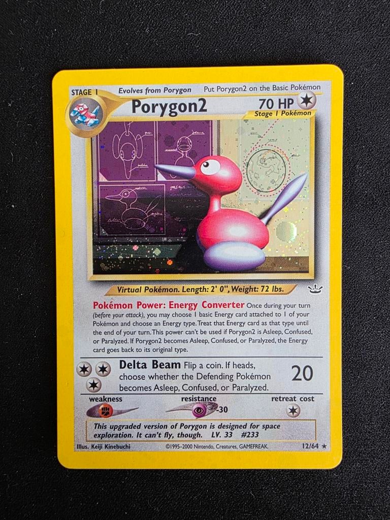 Porygon2 Neo Revelation 12/64 Pokémon Kaart, Ophalen of Verzenden, Gebruikt, Losse kaart, Foil