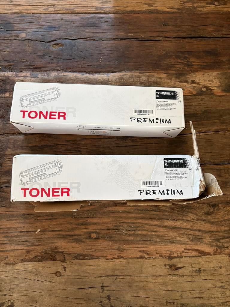 2x Toner TN1050 (TN1030) XL Premium, Ophalen of Verzenden, Nieuw, Toner