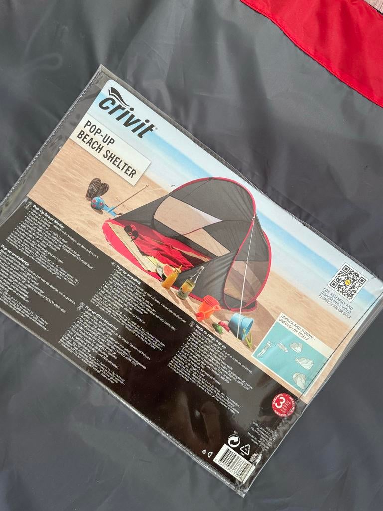 Crivit Pop-Up Strandtentje - Nieuw in verpakking, Ophalen, Nieuw, Tot en met 2