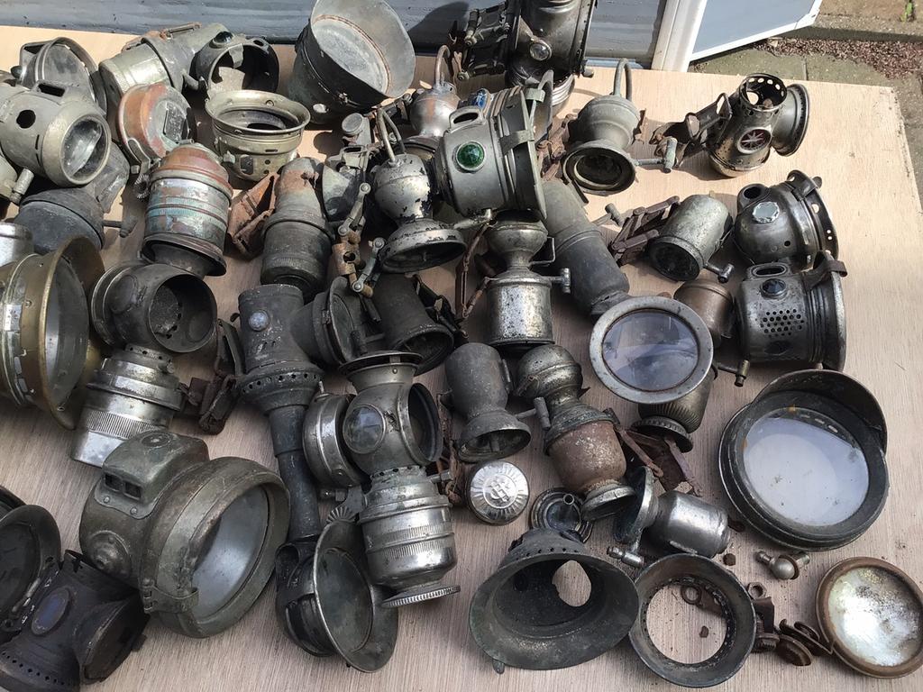 Carbidlamp , karbietlamp onderdelen, Antiek en Kunst, Ophalen of Verzenden