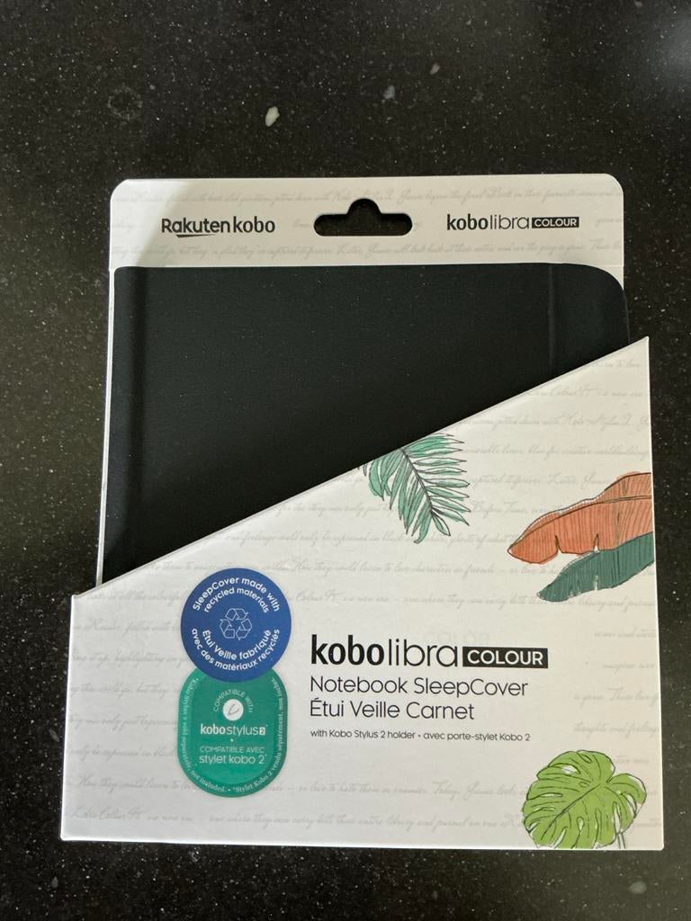 Kobo Libra Colour Sleepcover hoes - Zwart nieuw, Computers en Software, E-readers, Ophalen of Verzenden, Nieuw