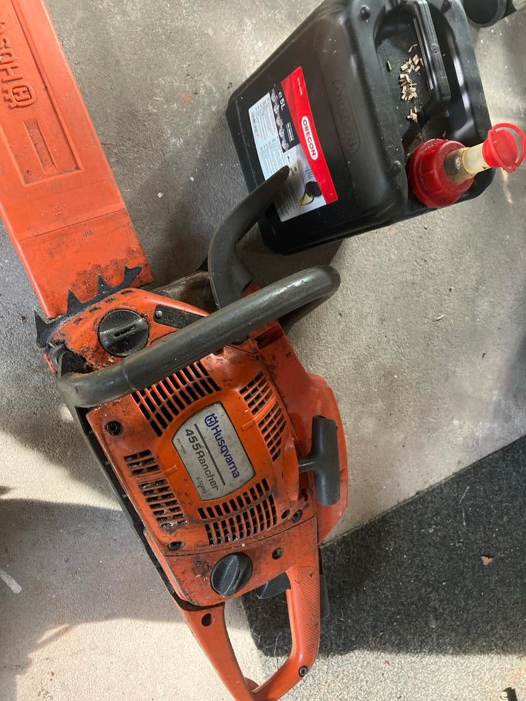 Husqvarna 455 Rancher kettingzaag, Tuin en Terras, Handzagen, Ophalen of Verzenden, Gebruikt, Boomzaag