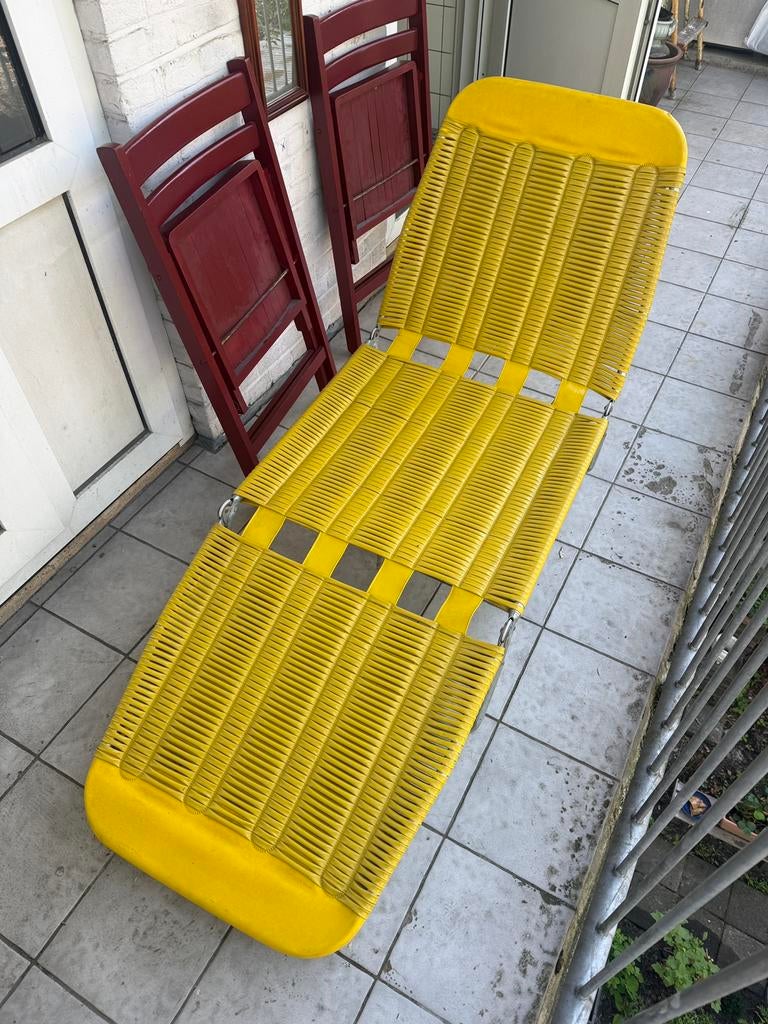Geel retro ligbed Kurz jaren 70, Ophalen, Gebruikt, Aluminium