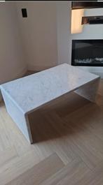 Carrara marmeren design salontafel (vintage), Huis en Inrichting, Tafels | Salontafels, Overige materialen, Minder dan 50 cm, Rechthoekig