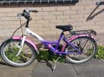 Meisjesfiets 20 inch roze/paars/wit Rössler, Ophalen, Gebruikt, Handrem, Rössler