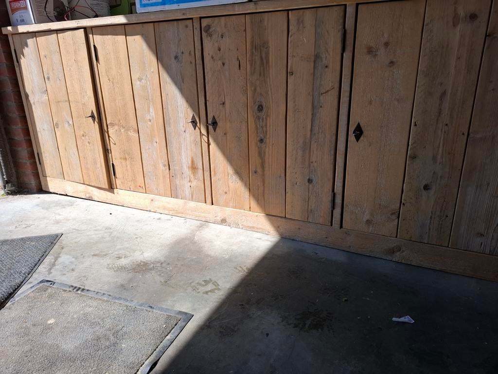 Steigerplanken Dressoir 240x90x58cm met verstelbare schappen, Ophalen, 200 cm of meer, Landelijk, Industrieel, Overige houtsoorten