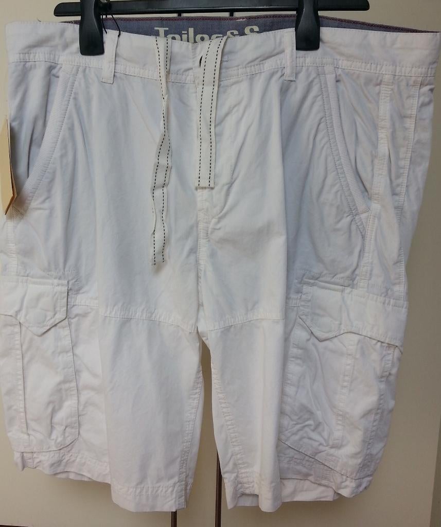 Nieuwe Bermuda cargo heren off- white Tailor & Son maat 54, Kleding | Heren, Broeken en Pantalons, Maat 52/54 (L), Wit, Nieuw