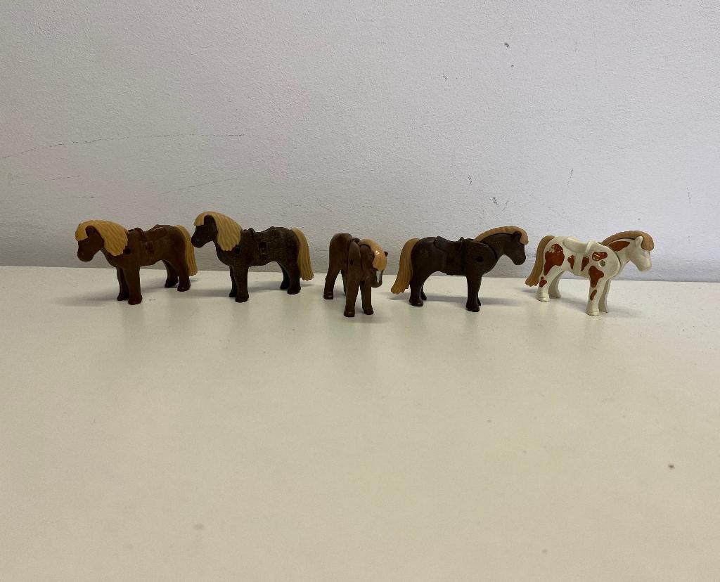 Dieren nr 96: 5x Pony 3775 3120 Ponyclub 5222 5960 6927, Ophalen of Verzenden, Gebruikt, Los playmobil