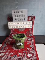 Zo inzetbaar 👌 rooster/kijkglas/lont/prima branders 4 foto', Antiek en Kunst, Antiek | Emaille, Ophalen of Verzenden