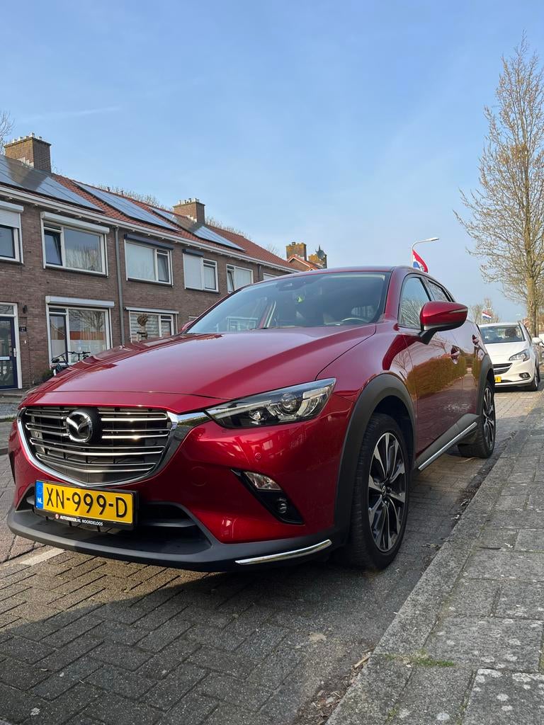 Mazda CX-3 2.0 Skyactiv-g 120pk 2019 Rood, Auto's, Mazda, 1998 cc, 15 km/l, 625 kg, Zwart