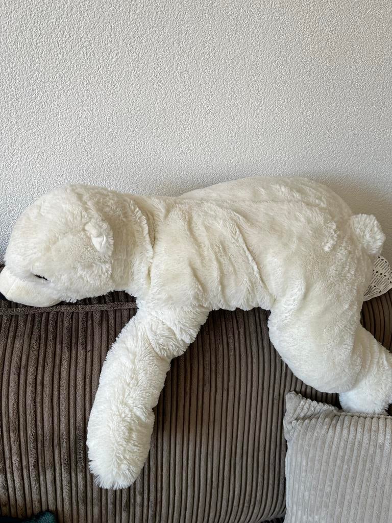 Grote witte ijsbeer knuffel, Gebruikt, Beer, Ophalen of Verzenden, Middelgroot (20 tot 80 cm)