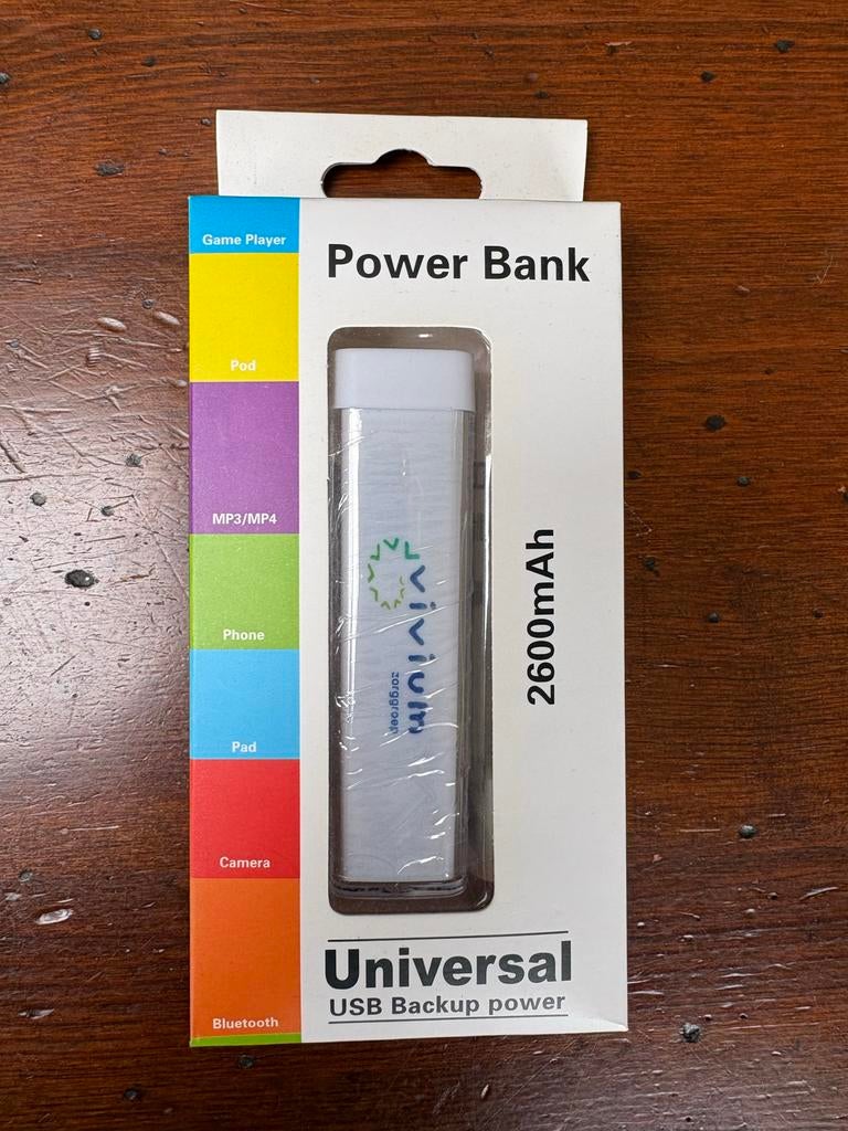 Nieuwe Powerbank 2600mAh - Universele USB Backup Power, Ophalen of Verzenden, Nieuw
