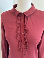 King Louie maat 40 wijnrode blouse ruffle 1929, Maat 38/40 (M), Ophalen of Verzenden, Zo goed als nieuw, King Louie