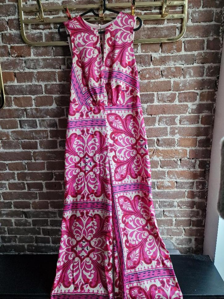 MNG jumpsuit M roze print Italian fabric, Kleding | Dames, Jumpsuits, Zo goed als nieuw, Roze, Ophalen of Verzenden