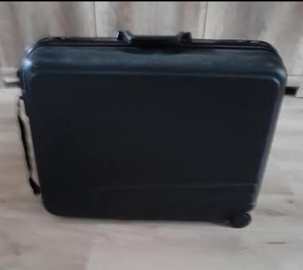 Zwarte President Hardschalen Koffer met Wieltjes, Sieraden, Tassen en Uiterlijk, Koffers, Gebruikt, 50 tot 60 cm, Hard kunststof