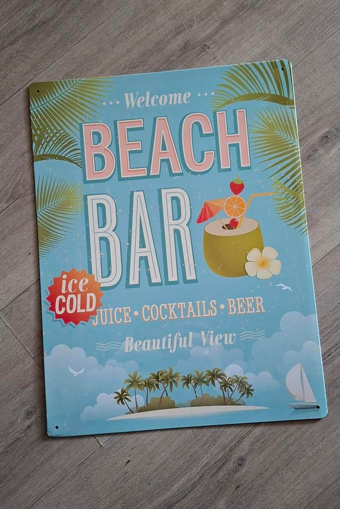 Muurversiering voor buiten Beach Bar, Huis en Inrichting, Woonaccessoires | Wanddecoraties, Ophalen of Verzenden, Nieuw