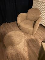 Sofacompany - Fauteuil + Poef - Teddy, 75 tot 100 cm, Ophalen of Verzenden, Zo goed als nieuw, Stof