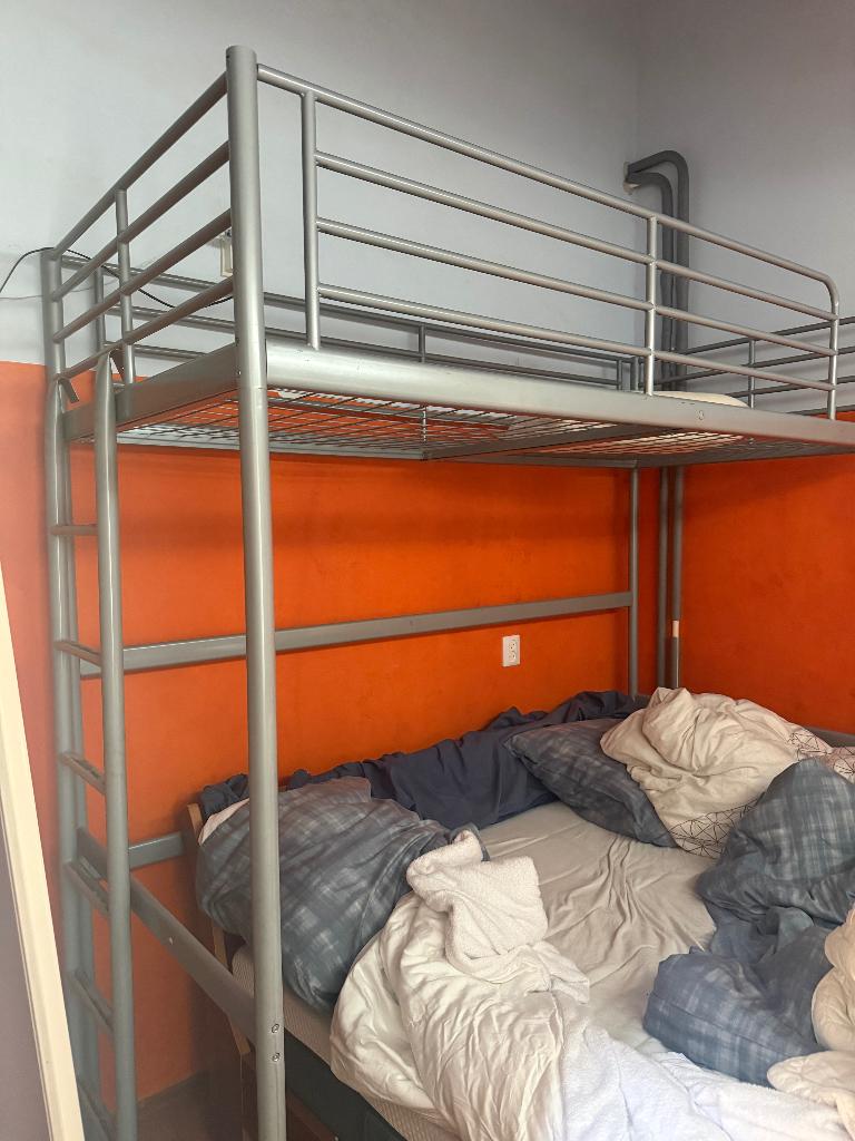 Ikea Tromsö eenpersoons hoogslaper grijs, Ophalen, Gebruikt, Eenpersoons, 210 cm