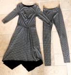 Cora Kemperman jurk met legging, maat M, Zwart, Onder de knie, Ophalen, Maat 38/40 (M)