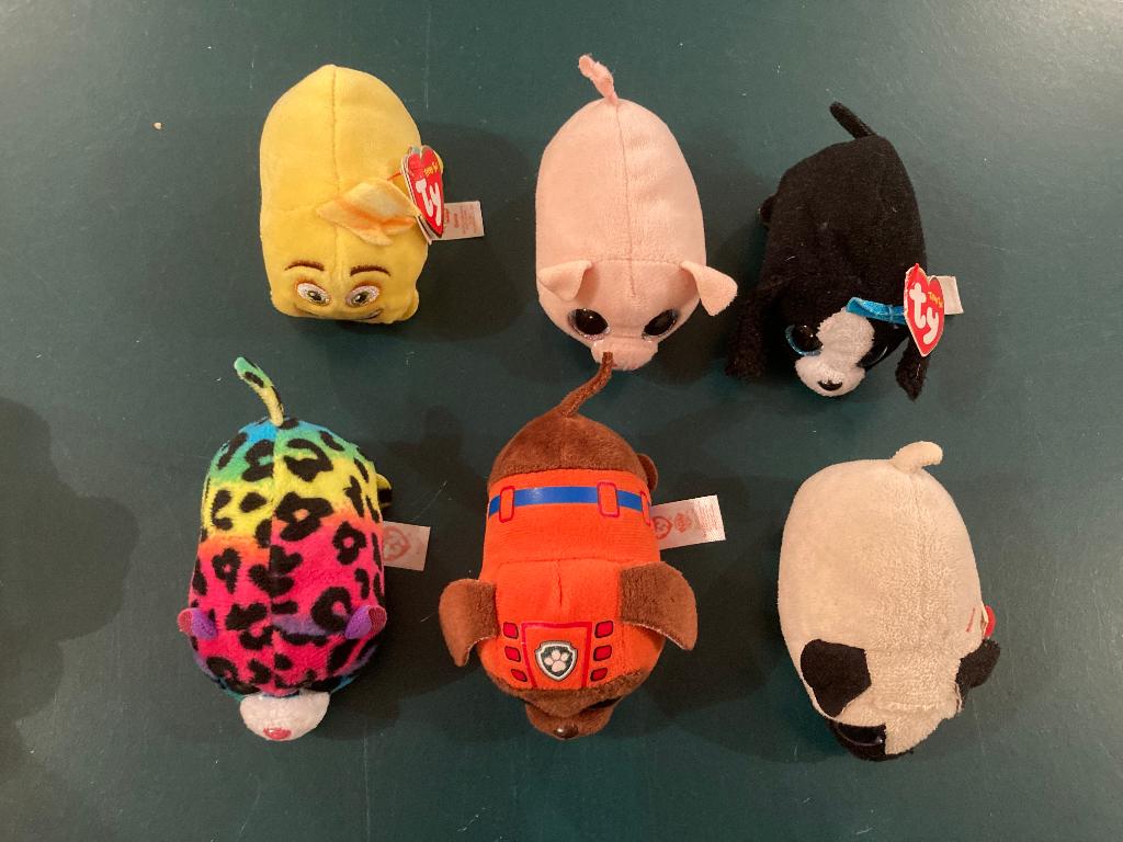 Ty beanie knuffels emoji, varken, poedel. Panter, hond paw!, Overige karakters, Overige typen, Ophalen of Verzenden, Zo goed als nieuw