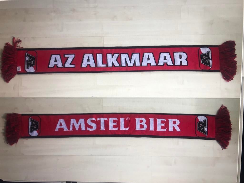 AZ Alkmaar Amstel Bier sjaal, Ophalen of Verzenden, Zo goed als nieuw, Clubaccessoires