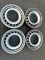 4 stalen velgen met wieldoppen voor VW Crafter 16 inch, Ophalen, Gebruikt, Volkswagen