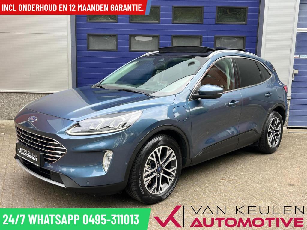 Ford Kuga 2.5 PHEV l Open-dak l ACC l Vol opties!, Gebruikt, Zwart, 4 cilinders, Blauw