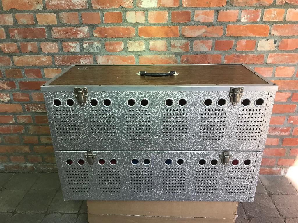 Duivenmand duivenkoffer aluminium, Dieren en Toebehoren, Ophalen, Gebruikt