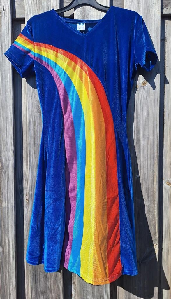 🧡🩵💛 K3 volwassen jurkje 38-40 (M) Velvet blauw, Ophalen of Verzenden, Zo goed als nieuw, Maat 38/40 (M), Carnaval