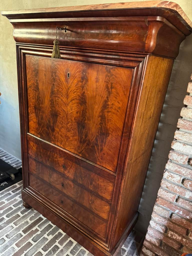 Antieke biedermeier secretaire, Antiek en Kunst, Ophalen