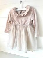 Schattige Roze Ribfluwelen Jurk met Tule Rokje 12 - 18 m, Ophalen of Verzenden, Zo goed als nieuw, Meisje