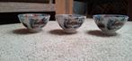 Drie porseleinen kopjes P. Regout Timor decor, Ophalen of Verzenden